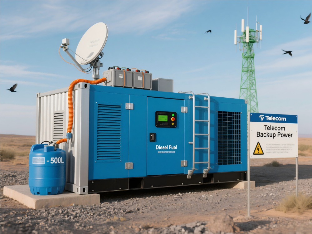 What is the construction of a diesel generator?